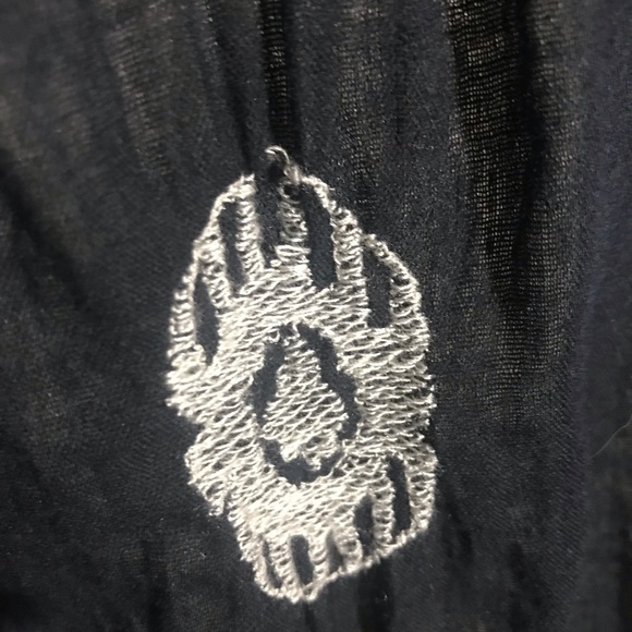 Free People Navy Embroidered Balloon Festival Top - Picture 6 of 7